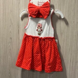 Strawberry Shortcake Red Polka Dot Dress with Bow